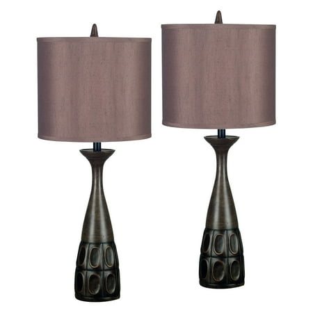 Kenroy Home Jules Table Lamps, Mahogany Bronze, Set of 2