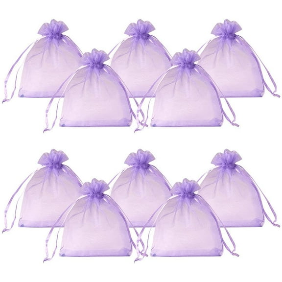 200 pc 200 Pcs 3x4 Inches Purple Drawstring Organza Gift Bags Candy Favor Bags Small Mesh Bags Jewelry Pouches for Wedding Party Favors Christmas Presents
