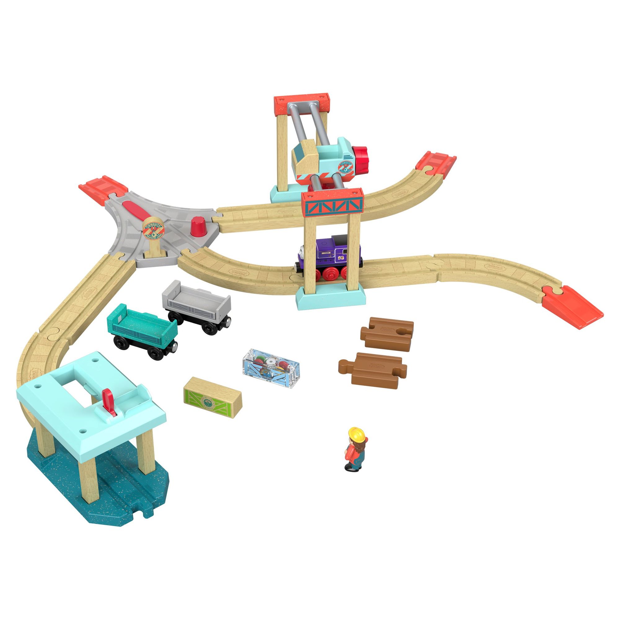 Thomas & Friends Wood Lift & Load Cargo Train Track Set - image 9 of 9