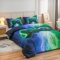 thumbnail image 3 of Btargot Boys Game Console Boys Comforter Set Twin Lightning Gaming Bedding Set Blue-Green for Kids, 3 of 10
