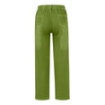 thumbnail image 4 of WTOBBY Women's Fashion Casual Pencil Pant, Solid Color Elastic Waist Pocket Tie Jeans for a Stylish and Versatile Look, Comfortable Fit with Functional Design,Green 2XL, 4 of 5