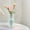 Blue, variant on Plastic Decorative Flower Vase | Imitation Glazed Finish | Blue Pink White Options | Modern Durable Lightweight | 11" Tall x 5.4" Diameter | Home Accent Piece
