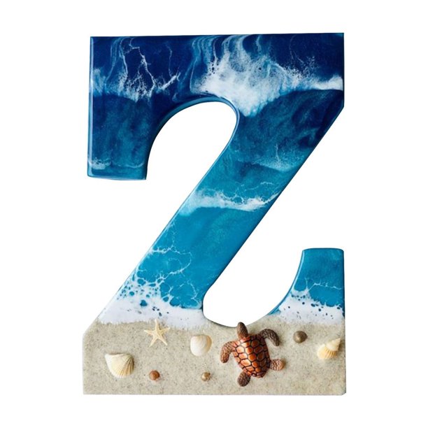 Acrylic Beach Theme Letters Wall Hanging Ornament Desktop Decoration