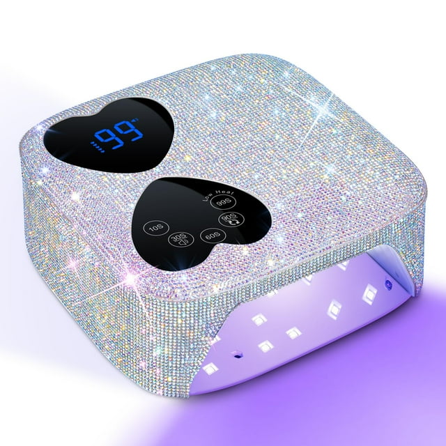 Lámpara LED UV para uñas HUITINE, 80 W, recargable, inalámbrica, 5 veces