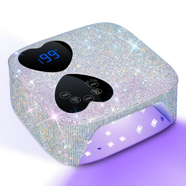 Lámpara LED UV para uñas HUITINE, 80 W, recargable, inalámbrica, 5 veces