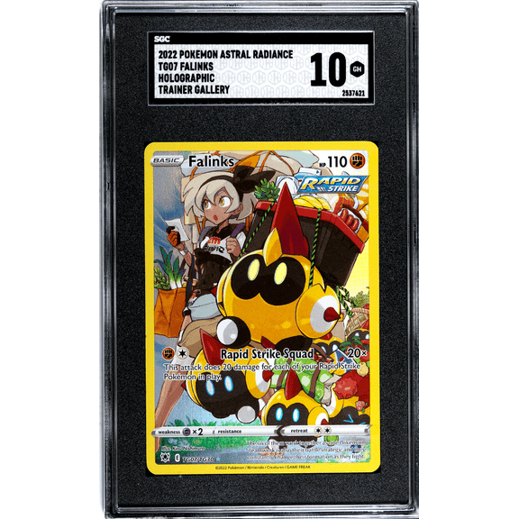 2022 Pokémon Astral Radiance Trainer Gallery Falinks TG07 Holo SGC 10