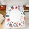 thumbnail image 5 of Homewish Flying Butterflies Twin Sheet Sets 3pcs for Female Men Adults,Floral Strawberry Twin Fitted Sheet Microfiber,Chic Flowers Breathable Flat Sheet,Breathable Home Decor, 5 of 7