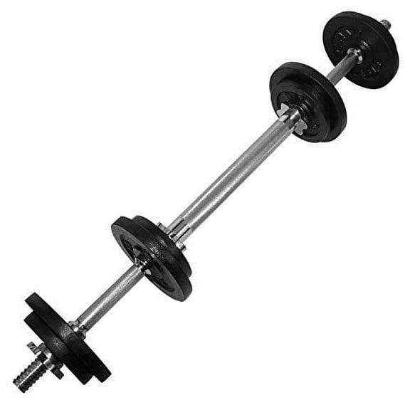 Yes4All Adjustable Dumbbell Set with Weight Plates, Star Lock Collars/Connector, 50LBS Barbell Or 25LBS Dumbbell Pair