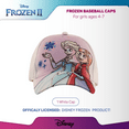 thumbnail image 2 of Disney Little Frozen Kids Hat, Size 4-7 Girls Baseball Cap Elsa & Anna, 2 of 9