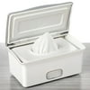 Ubbi Baby Wipes Dispenser Features Weighted Plate & Secure Seal, Nursery Diapering Essential, Gray, Count Per Pack 1