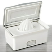 Ubbi Baby Wipes Dispenser Features Weighted Plate & Secure Seal, Nursery Diapering Essential, Gray, Count Per Pack 1