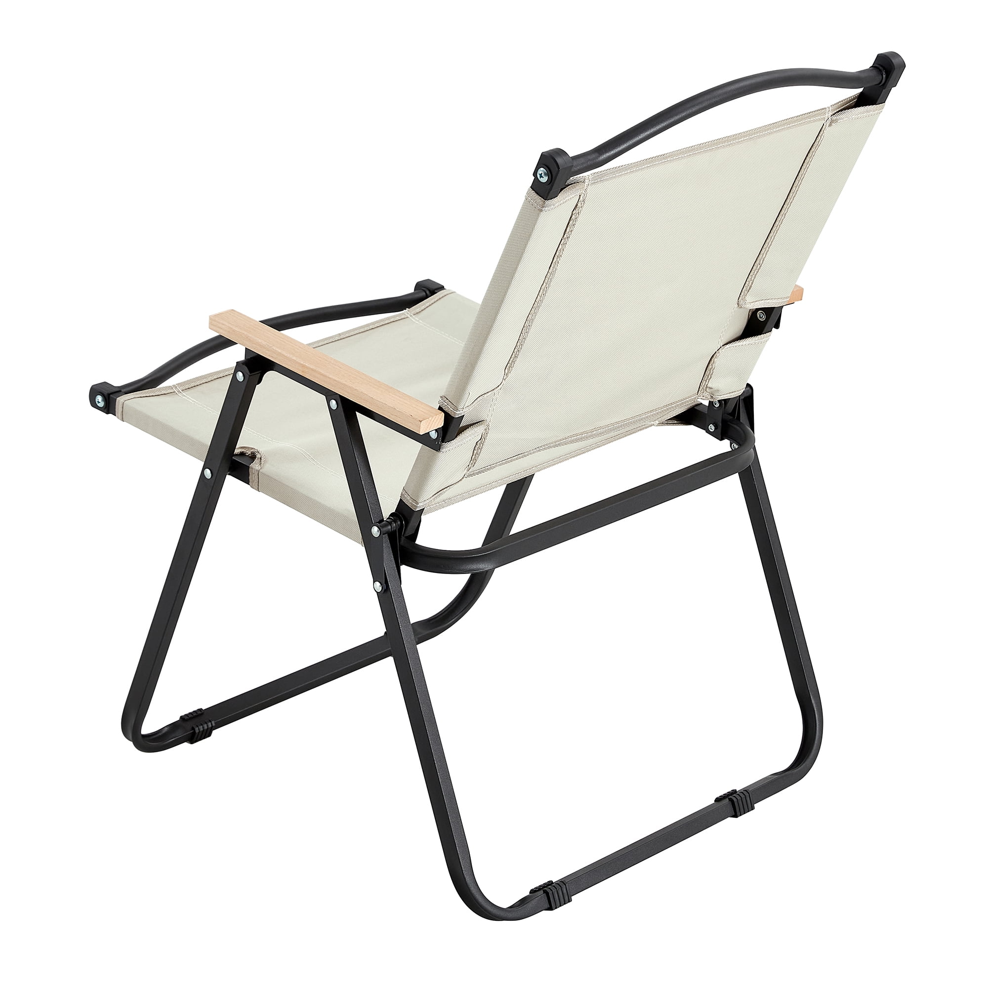 MAYEERTY 1-Piece Folding Outdoor Chair with Armrests and Anti-Slip Feet