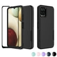 thumbnail image 1 of For Samsung Galaxy A03S A13 A14 A23 A32 A34 A53 A54 5G Case,Njjex 2 in 1 PC Phone Case with Screen Protector,Rubber & Rugged Shockproof 360 Full Body Protection Case Cover-Black, 1 of 6