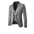 thumbnail image 3 of Men’s 3-Piece Slim Fit Suit Set - Vest, Pants & Coat for Business/Wedding - Polyester Spandex Blend, 3 of 3