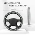 thumbnail image 5 of Goofa Black And White Stripes Pattern Elastic Stretch Steering Wheel Cover,Universal 15 inch, Microfiber Breathable Ice Silk, Anti-Slip, Odorless, Easy Carry, 5 of 8