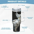 thumbnail image 5 of Sikiie White Red Cockatoo Insulated Stainless Water Bottle Lid Travel Mug Cup Insulated Tumblers Cup 40oz Ice Bully With Handle, 5 of 8