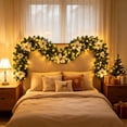 thumbnail image 6 of 8.9ft Pre-Lit Christmas Garland with LED Lights,Artificial Conifer Mantel Staircase Door Xmas Holiday Decor, 6 of 7