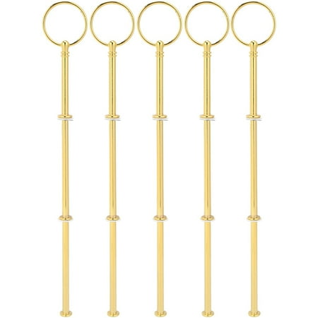 

5 Wedding Metal Gold 3 Tier Cake Stand Center Handle Rods Fittings Kit