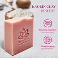 thumbnail image 4 of Organic Natural Bar Soap - Fresh Rose Water Kaolin Clay Rose Petals - Face Body Bath Soap Bar Moisturizing Gentle Pink Soap Sensitive Skin Safe for Women and Men | MADE IN USA Travel Size, 4 of 7