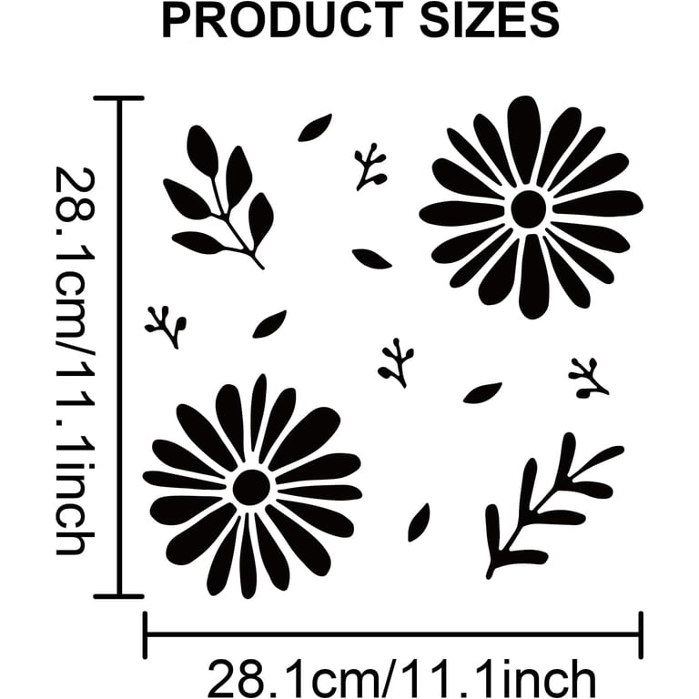 Washable Plastic Craft Stencils 6 Piece Daisy Stencil Set For Painting ...