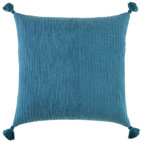 Rizzy Pillow Woven Knife Edged Teal 17"x17"x9"