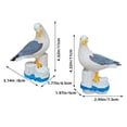 thumbnail image 2 of GOOHOCHY 2Pcs Seagull Figurines Garden Nautical Seagull Statue Birds Figurines Ornaments Seagull Sculpture, 2 of 8