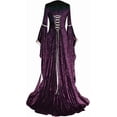 thumbnail image 4 of Renaissance Dress for Women, Medieval Lace Up Maxi Gown, Cosplay Costume for Halloween and Ren Faire, 4 of 7