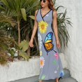 thumbnail image 3 of Watercolor Dandelion Vestido Sin Mangas , Vestidos De Lujo Para Ocasiones Oficiales, 3 of 5