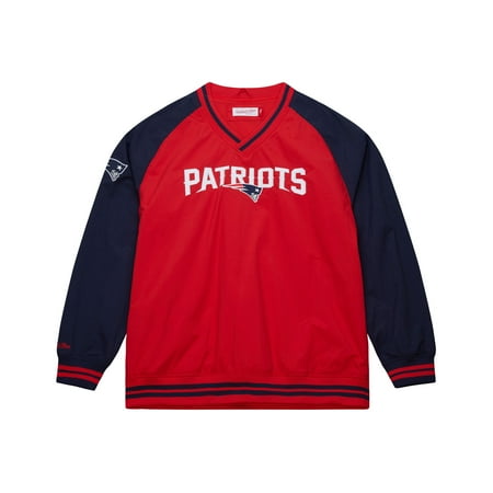 Men's Mitchell & Ness Red New England Patriots Raglan Jacket