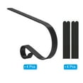 thumbnail image 3 of Christmas Stocking Holders, 4pcs Stocking Holder Stand Metal Hooks for Fireplace Decorations, Black, 3 of 5