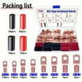 thumbnail image 4 of 140pcs Copper Wire Lugs Kit with Thermal Shrinkage Tubes, AWG 4 6 8 10 12 Battery Cable Lug, Ring Terminal Connector for Vehicles, Ships, Power Distribution Cabinets, Household Appliances, 4 of 8