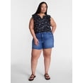 thumbnail image 2 of Terra & Sky Women's Plus Sleeveless Eyelet Ruffled Trim Cotton Tank Top, Sizes 0X-5X, 2 of 5