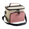 thumbnail image 1 of Bolsa organizadora para almuerzo con aislamiento y correa ajustable para el hombro. Rosa, 1 of 9