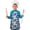 Astronaut and Alien, variant on Astronaut and Galaxy Black Pattern Teens Aprons, Adjustable Neck Strap, Toddler & Teens Aprons for Cooking & Baking, 19x23.6 Inches