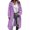 Purple, variant on Women's Long Wool Blend Coat, Solid Color Notch Lapel Overcoat, Midi Length Trench Coat Alternative, Classic Workwear Coat, Fall Winter Jacket Green M
