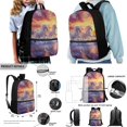 thumbnail image 2 of ZUXONGSY Horse Sunset Cloud Print Kids Backpack for Boys Girls Simple School Bag with Lunch Box Bag,Pencil Case and Water Bottle Holder 4 in 1 Backpack Set with Adjustable Padded Straps, 2 of 6