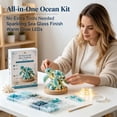 thumbnail image 7 of Sea Glass Sea Turtle Mosaic Craft Kit With LED Lights, Handmade Tabletop Home Decor, DIY Creative Activity Gift for Adults And Kids, 7 of 7