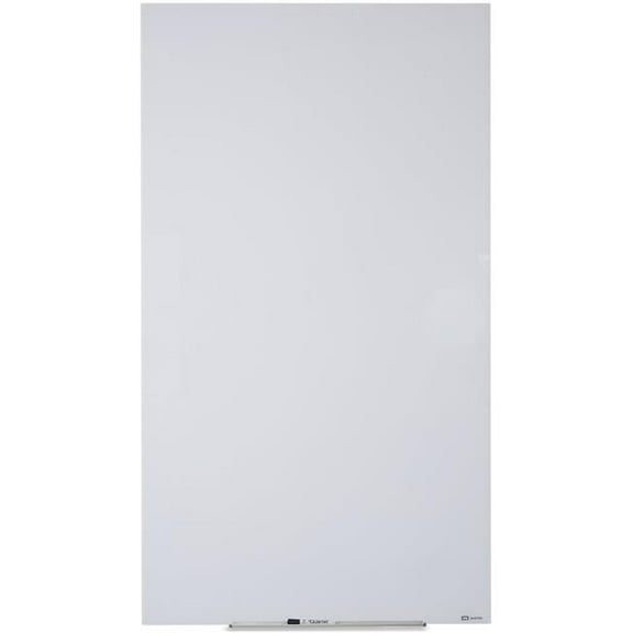 28 x 50 in. InvisaMount Vertical Glass Dry-Erase Board, White