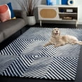thumbnail image 3 of SAFAVIEH Ebony Driskoll Abstract Area Rug, Navy/Ivory, 8' x 10', 3 of 8