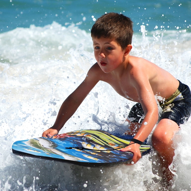 Boogie Board, 41”, Lightweight Bodyboard, Crush (Turtle), Leash