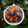 thumbnail image 3 of Betta Fish Stained Glass Suncatcher Ornament – Ornament Gift for Family, Friends, Men & Women, Christmas 2025 Keepsake, 3 of 6