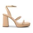 thumbnail image 2 of Sandalias DREAM PAIRS con Plataforma y Tacones de Tiras para Mujer Nude Talle 9, 2 of 5