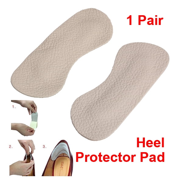1 Pair Foot Care Cushion Insole Liner High Heel Shoes Back Leather Pad Insert ^P