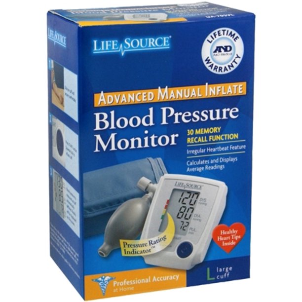 LifeSource Advanced Blood Pressure Monitor Manual Inflate UA 705VL 1 Each Walmart 