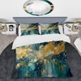 thumbnail image 2 of Designart "Explosive Gold Triangular Elegance IV" Modern Geometric Bedding Covert Set - Abstract Geometric Gold Abstract Bed Set With 2 Shams, 2 of 6