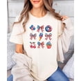 thumbnail image 3 of 4th of July Shirt for Women Patriotic Bows Sweets Family Matching Reunion Tee for Girls Natural Shirt Medium, 3 of 7