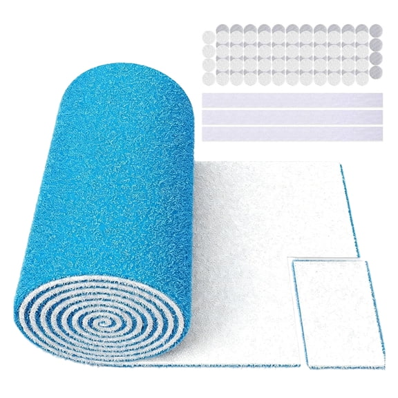 Wall and Ceiling Vent Filter Roll, 0.5 Inch Thick Polyester Filter Media, Cut to Fit for Floor Registers and Home Vents