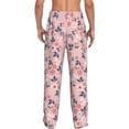 thumbnail image 3 of Uemuo Tropical Plants Pattern Men's Wide Leg Palazzo Lounge Pants with Pockets Light Weight Loose Comfy Casual Pajama Pants-X-Large, 3 of 9