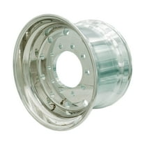 Super Single Truck Wheels 22.5x14 Rims Flat Face Polished Hub Pilot