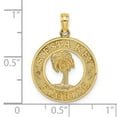 thumbnail image 2 of Auriga Fine Jewelry 14K Yellow Gold SIESTA KEY FLORIDA w/Palm Tree Circle Charm (L - 24.05 mm, W - 18.75 mm), 2 of 6